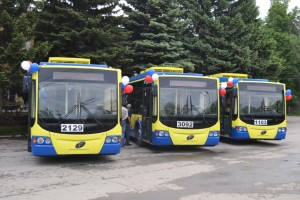 Вручение 3-х новых низкопольных троллейбусов